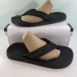 NEW Flojos Men's Flip Flops - Black - size 10