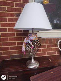 Spiral iron lamp