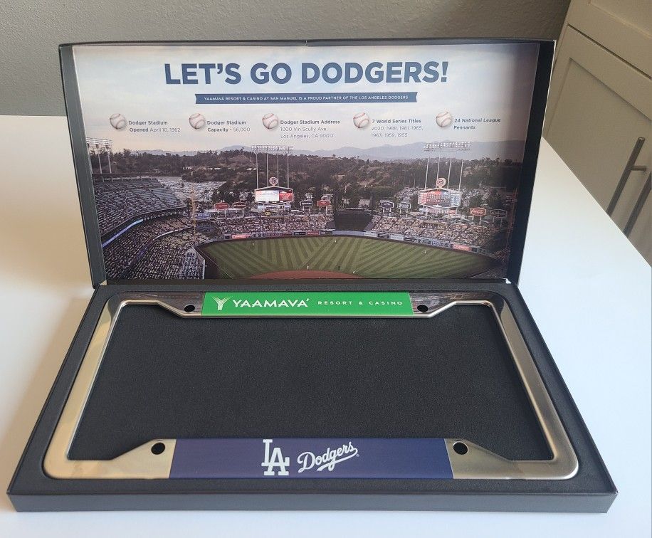 Los Angeles Dodgers LICENSE PLATE COVER Bracket MLB Yaamava Resort And Casino