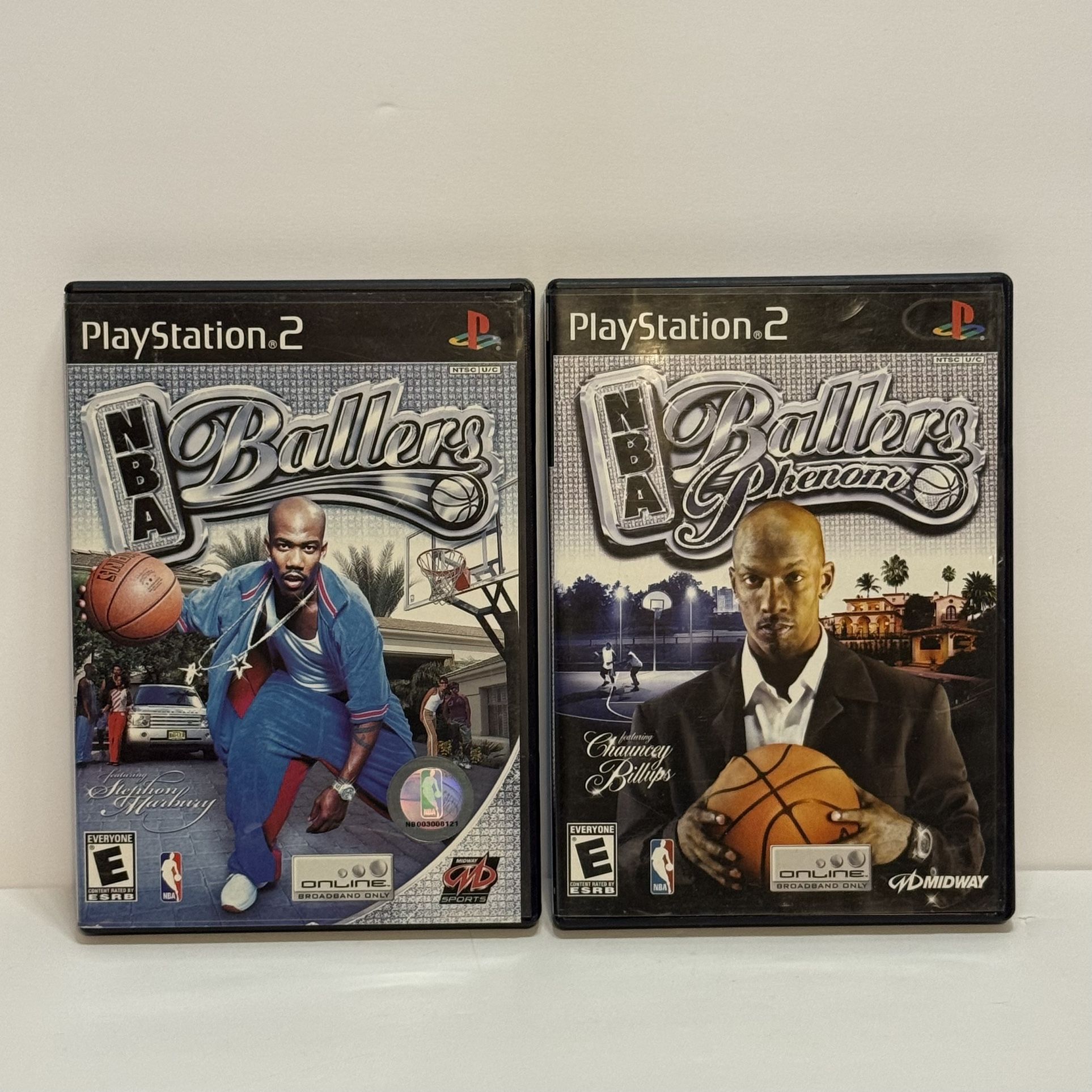 NBA Ballers & Ballers Phenom Bundle (PlayStation 2 2006) Case, Manual, & Disc