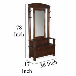 Wall or hall tree coat hanger mirror