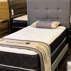 Twin Beds For Sale!!! Complete Bed Frame With New Mattress/Fast Delivery