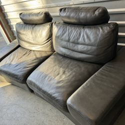 Sofa Leather Couch (Free Delivery)🚚 
