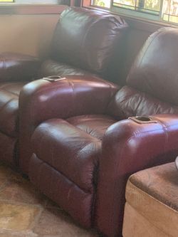 Recliner chairs.  Clean, comfy, can be together or two separate chairs
