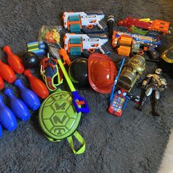 Toys, Hot Wheels Nerf Guns, Ninja Turtles Backpack, Bowling