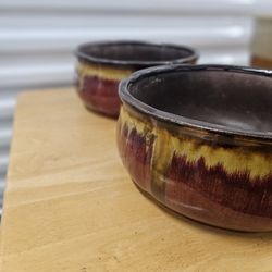 Red And Yellow Ceramic Flower Pots