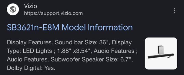 Vizio Soundbar