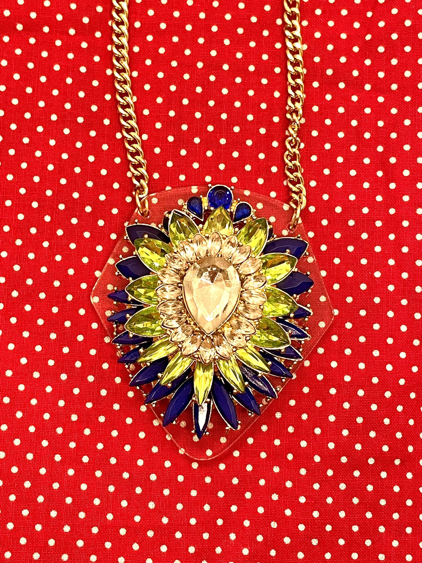 Egyptian Revival Rhinestone Necklace