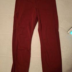 Red Exercise Leggings M