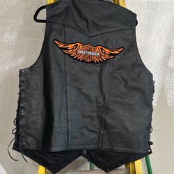Leather Harley Davidson Vest