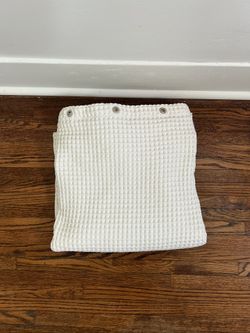 Threshold Waffle Ivory Shower Curtain For Sale 