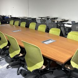 Conference Table, Conference Chairs, Electric Standing Desk 