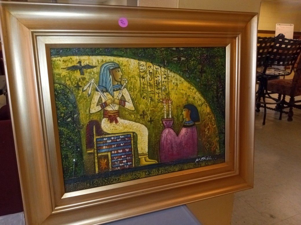 Egyptian Oil Art Canvas 12x16