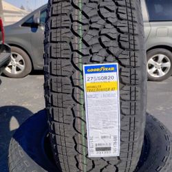Tires New Goodyear Wrangler Trailrunner AT 275 60R20 $780 Set Of Four Install Mount And Balance 