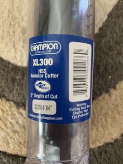 Champion XL300-1-1/4” 3” depth Annular Cutter