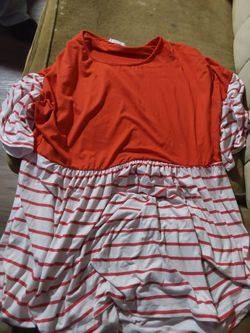 Girly striped red orange and stripes