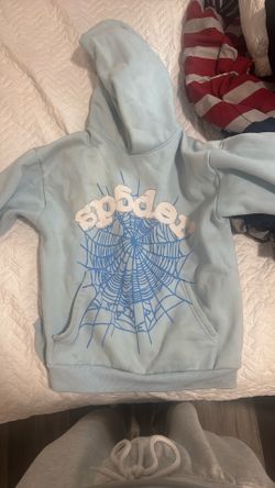Blue small spider hoodie