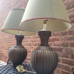 Rare & Unique  Stiffel Heavy Brass Table Lamps