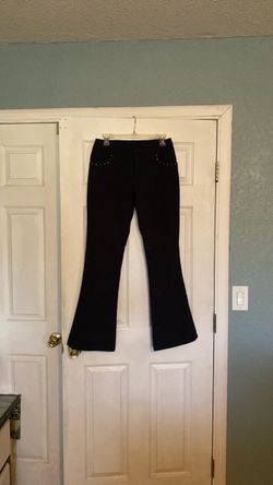 Fragile Black pants  bootcut with rhinestones size 7