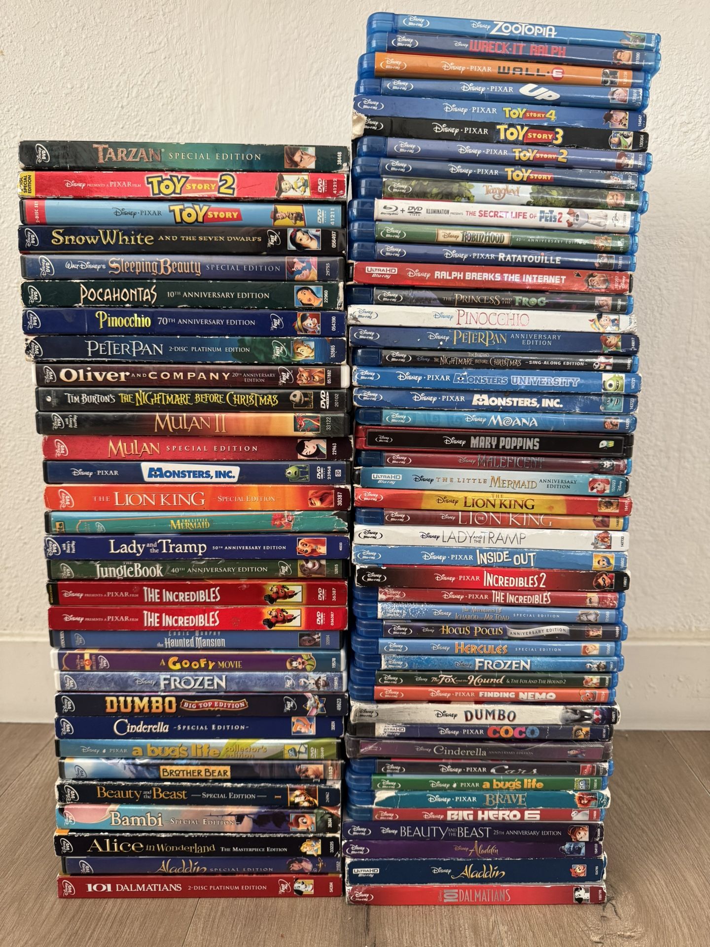 Lot of Disney blu-rays and dvds