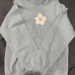 Blue Flower Hoodie