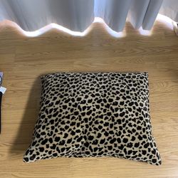 Soft Leopard Print Pillow