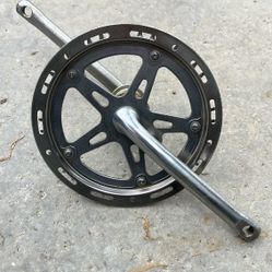 Vintage Klunker Chain Ring With Chaingaurd Sprocket Attachment , Fits Schwinn And Many Other Bikes And Cruises , Located In LaHabra Ca