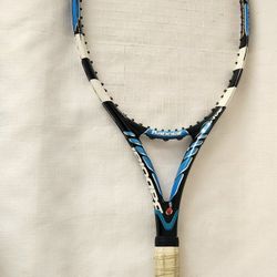 Babolat Tennis Racket Pure Drive Cortex system size #4 4 1/2 blue and black Multicolored Adult Unisex men or women in good pre-owned condition with mi