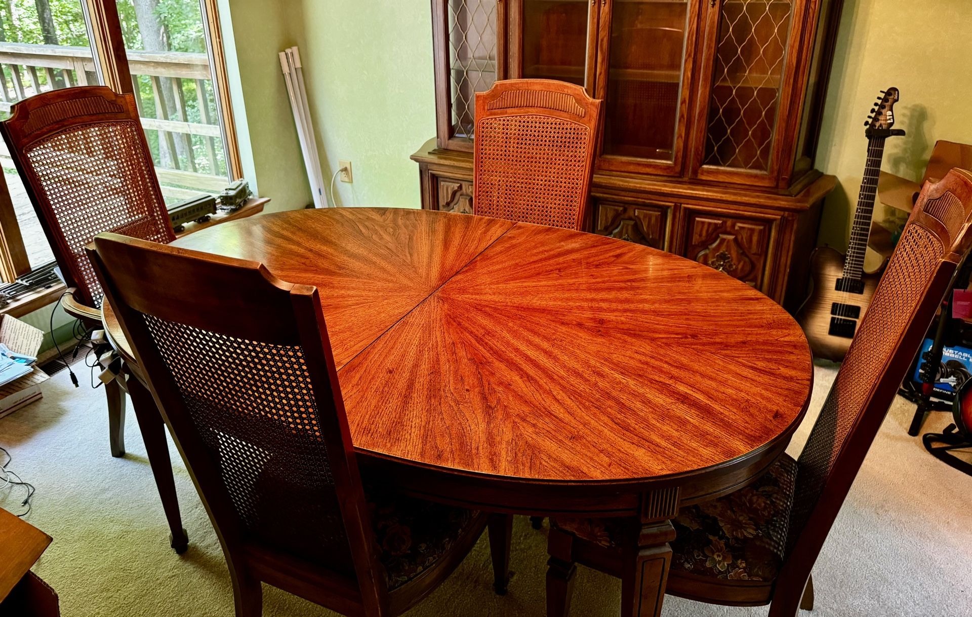 Vintage Mediterranean Dining Room Table and chairs