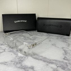 Chrome Hearts Clear and Silver Glasses