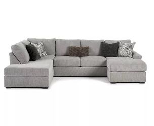 Large Gray Double-Chaise Sectional Sofa – Broyhill Parkdale