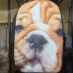  Back Pack with bull Dog Face