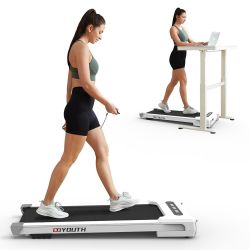 E821 $70  Under Desk Treadmill Electric Walking Jogging Exercise Machine for Home/Office Use  Powerful Motor: With a 2.25 HP quiet motor, this treadmi