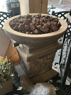 miniature outdoor propane fire column