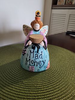 Mad Money Ceramic Fairy Coin Bank