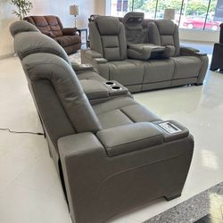 The Man Den Genuine Leather Power Reclining Sofa, Power Reclining Loveseat, Power Recliner Couch Extra Discount Code RSG 
🔥🔥 Mention OfferUp for thi