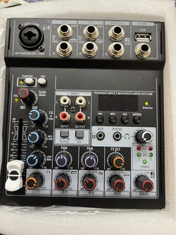 Audio Compact Mixer Console With USB Charger