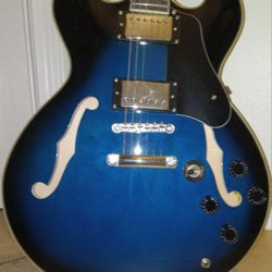 Firefly Electric Guitar Blue And Black , Includes Cable And Fender Strap, And A Soft Case