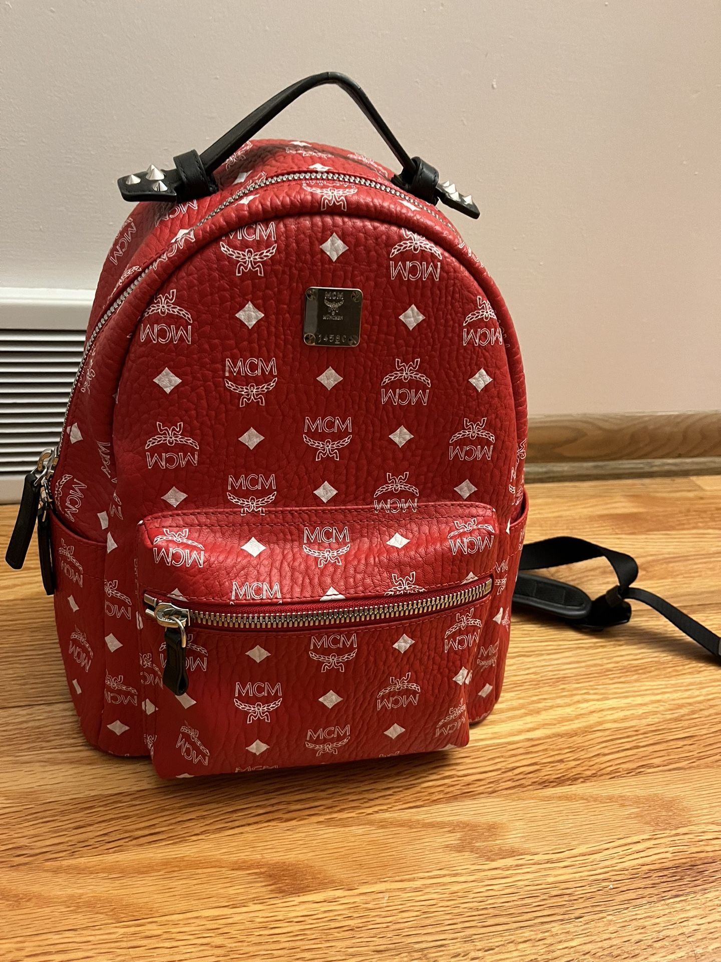 Red MCM Backpack