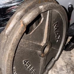 Squat Rack, Pro Barbell ,2x 45lb Plates , And Bench