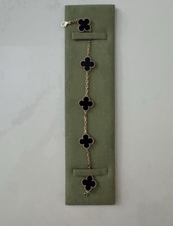 Vintage VCA yellow gold Black bracelet