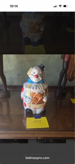 Vintage Ceramic Clown Cookie Jar