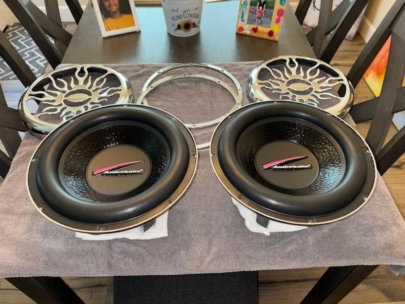 Audiobahn 12" Subwoofers With Custom Box. FIRM PRICE!