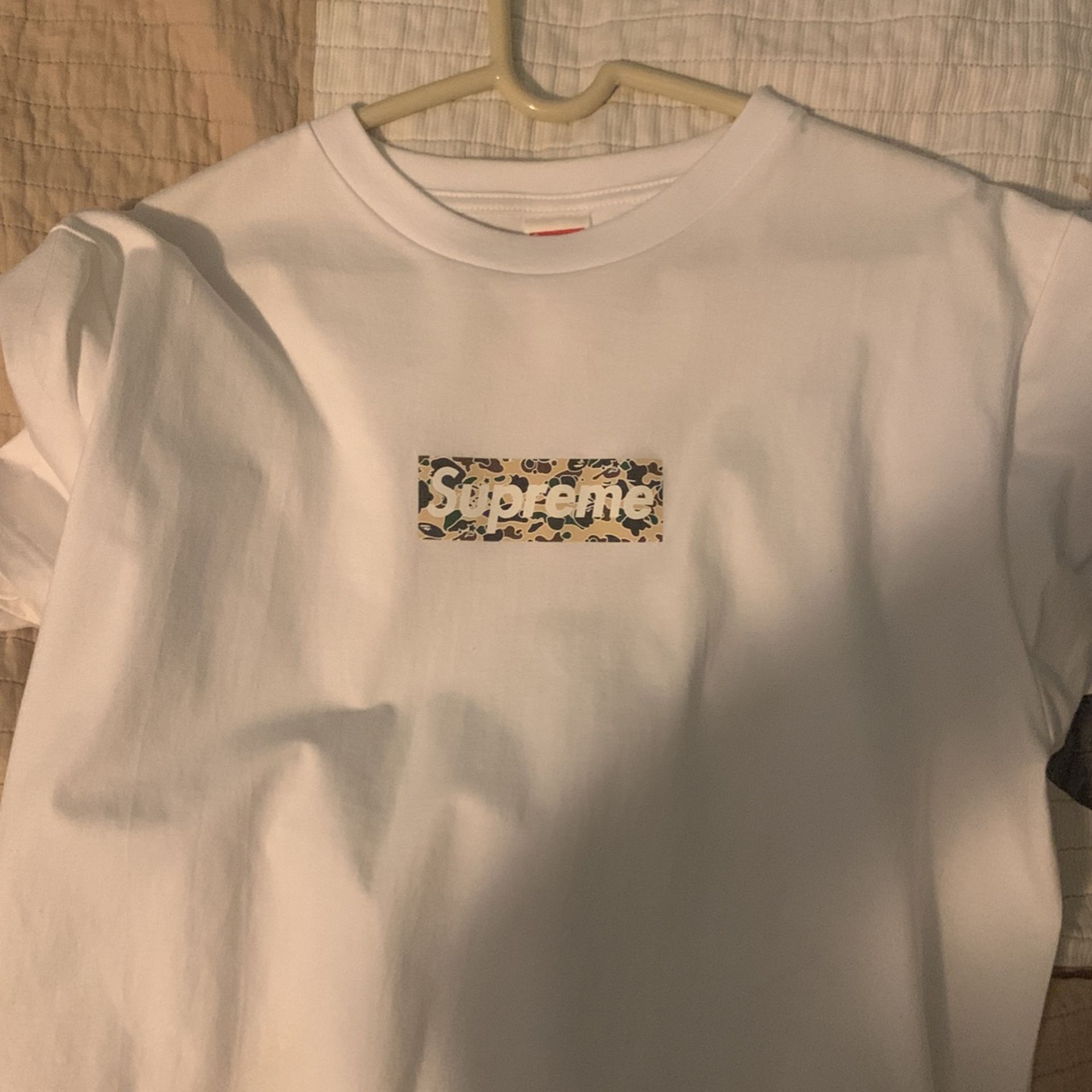 Supreme Bape Box logo T shirt Large