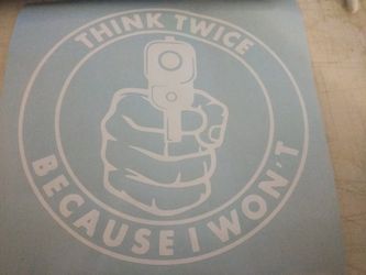 Vinyl decal. 8"