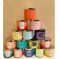 2-$35  BATH AND BODYWORKS 3 Wick Candles