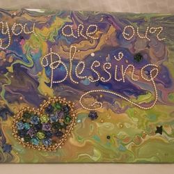 "You are our Blessing" Abstract Oil Painting on Canvas
