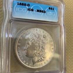 1885 O Morgan Silver Dollar Uncirculated 