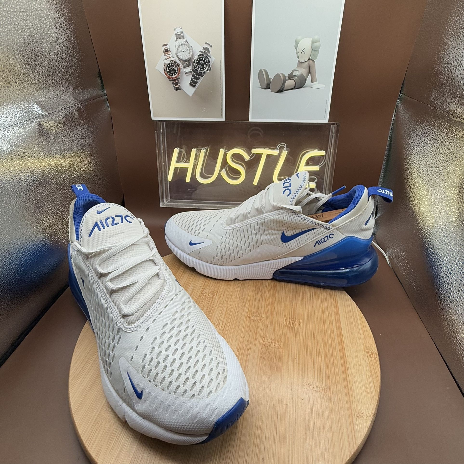 Nike Air Max 270 “White Royal Blue” Kentucky Men’s Sz 12