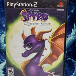 PS2 The Legend of Spyro The Eternal Night (PlayStation, 2007) Complete W/ Manual. The disc may have scratches or smudges.
This item is a copy of The L